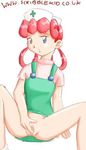  1girl blue_eyes dave_cheung fingering joy_(pokemon) masturbation no_panties nurse nurse_joy pink_hair pokemon scribblekid solo uncensored 