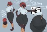  anthro biped breasts canid canine character_name clothed clothing color_swatch dreamy_pride english_text eyewear female glasses hair hi_res katharina_(dreamypride) mammal mature_female model_sheet plantigrade solo standing text 
