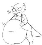  alphys anthro belly big_belly black_and_white bodily_fluids bottomwear breasts buckteeth cleavage clothed clothing coat deep_navel dialogue english_text eyewear female flying_sweatdrops front_view frown glasses hyper hyper_belly lab_coat lizard looking_at_own_belly looking_at_self looking_down looking_down_at_self low_res medium_breasts midriff monochrome morbidly_obese morbidly_obese_anthro morbidly_obese_female navel non-mammal_breasts obese obese_anthro obese_female open_clothing open_coat open_topwear overweight overweight_anthro overweight_female partially_clothed raised_clothing raised_shirt raised_topwear reptile scalie shirt simple_background solo spaghettiz sweat sweatdrop teeth text thick_tail thick_thighs three-quarter_view topwear undertale undertale_(series) video_games wide_stance 
