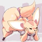  1:1 aggressive_retsuko anthro ass_up big_butt breasts butt canid canine clothing female fenneko fox hi_res huge_butt jack-o&#039;_pose kiseff mammal panties pose sanrio solo thick_thighs underwear 