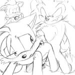  1:1 anthro bluechika blush canid canine chip_(sonic) erection eulipotyphlan fox fur genitals group hedgehog hot_dogging male male/male mammal miles_prower monochrome nude penis sega sex simple_background sonic_the_hedgehog sonic_the_hedgehog_(series) sonic_the_werehog sonic_unleashed video_games were wereeulipotyphlan werehog 