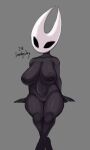  anthro areola arthropod big_breasts breasts female genitals hollow_knight hornet_(hollow_knight) insect neiliousdyson nipples nude pussy sitting solo team_cherry text video_games 