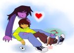  absurd_res clothing deltarune duo fluffybardo hi_res human kris_(deltarune) mammal monster susie_(deltarune) undertale_(series) video_games 