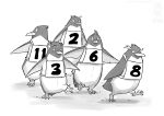  2021 ad&eacute;lie_penguin ambiguous_gender avian bird conditional_dnp crested_penguin feathers feral footrace greyscale group jollyjack monochrome penguin race rockhopper_penguin running 