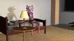  16:9 3d_(artwork) 3d_background amphibian anthro axo_(fortnite) axolotl balls changed_(video_game) clothed clothing digital_media_(artwork) epic_games fortnite genitals girly hi_res looking_at_viewer male mammal mole_salamander nude open_mouth orangeflyingfox partially_clothed penis pink_body puro_(changed) salamander_(amphibian) smile solo video_games widescreen 