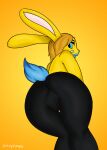  absurd_res anthro big_butt bottomwear butt clothing female hi_res lagomorph leporid mammal pants presenting rabbit sexycomps solo sport sweatpants yoga yoga_pants 