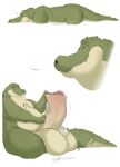 2021 alligator alligatorid anthro areola balls bedroom_eyes belly big_balls big_belly big_penis black_eyes bodily_fluids breath crocodilian digital_media_(artwork) erection eyebrows foreskin foreskin_fingering foreskin_play genital_fluids genitals green_body green_scales green_tail hi_res huge_balls huge_penis hyper hyper_balls hyper_genitalia hyper_penis male minedoo moobs multicolored_body multicolored_scales multiple_images narrowed_eyes nipples non-mammal_nipples nude overweight overweight_anthro overweight_male partially_submerged penis precum reptile scales scalie seductive shaded side_view signature smile smirk snout solo tan_body tan_scales tan_tail thick_eyebrows thick_thighs two_tone_body two_tone_scales two_tone_tail watermark wide_hips yellow_sclera 