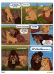  balls barely_visible_balls barely_visible_genitalia comic detailed_background dialogue disney english_text eye_scar facial_scar felid female feral genitals grass hi_res kiara kovu lion looking_at_another male male/female mammal mane outside pantherine paw_on_head paw_on_muzzle paws plant pussy radixpanther reallynxgirl scar sky speech_bubble text the_lion_king voyeur whiskers yellow_eyes 