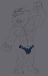  2020 4_fingers abs anthro barefoot belly_hair big_biceps big_muscles big_quads black_speedo blue_speedo bodily_fluids body_hair bristol cheek_tuft chest_hair chin_tuft claws closed_smile clothed clothed_anthro clothed_male clothing digital_drawing_(artwork) digital_media_(artwork) ear_tuft eyebrows facial_tuft fan_character feet fingers fist front_view full-length_portrait grey_background half-closed_eyes happy_trail huge_pecs humanoid_hands league_of_legends leg_hair looking_away looking_up magnus_(bristol) male mammal manly multicolored_speedo muscular muscular_anthro muscular_male narrowed_eyes navel nipples obliques portrait pose raised_arm riot_games serratus short_anthro short_male simple_background solo speedo_only spot_color sweat sweaty_arms sweaty_chest sweaty_face sweaty_legs topless topless_anthro topless_male tuft veiny_arms video_games white_speedo yordle 