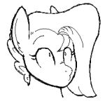  disembodied_head equid equine female feral hasbro horse mammal monochrome my_little_pony pixelated pony solo 