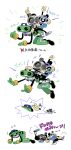  cake_(deltarune) cap&#039;n_(deltarune) clothed clothing deltarune eyewear falling gesture group hi_res humanoid japanese_text machine male nelnal riding robot robot_humanoid sunglasses sweet_(deltarune) text thumbs_up translation_request undertale_(series) video_games 