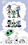  1_eye cake_(deltarune) cap&#039;n_(deltarune) clothed clothing comic deltarune dream english_text eyewear group head_pat hi_res humanoid japanese_text machine male nelnal robot robot_humanoid size_difference sleeping smile sunglasses sweet_(deltarune) text undertale_(series) video_games 