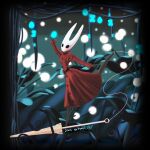  1:1 3d_(artwork) absurd_res arthropod black_body clothed clothing coat digital_media_(artwork) female flower food fruit grass hi_res hollow_knight hornet_(hollow_knight) humanoid insect plant siakstuff solo string team_cherry thread topwear trenchcoat video_games vines weapon 