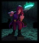  3d_(artwork) abstract_background anthro armband axe big_breasts boots bracelet breasts clothed clothing deltarune digital_media_(artwork) female footwear fully_clothed gesture hair hair_over_eye hi_res jewelry melee_weapon messy_hair middle_finger one_eye_obstructed purple_body purple_scales reptile scales scalie siakstuff solo spiked_armband spiked_bracelet spikes susie_(deltarune) undertale_(series) video_games weapon yellow_eyes 