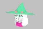  anthro bovid caprine clothed clothing deltarune eyes_closed floppy_ears fur hi_res male mammal ralsei simple_background solo stelladoesart undertale_(series) video_games white_body white_fur 
