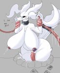  anthro anthrofied areola big_breasts big_butt black_sclera blush bodily_fluids bound breasts butt cum cum_inside curvy_figure dialogue dragon english_text eyewear female female_penetrated fur furred_dragon genital_fluids genitals glasses hi_res huge_breasts hyper hyper_breasts lactating legendary_pok&eacute;mon nintendo nipples nude penetration pok&eacute;mon pok&eacute;mon_(species) pok&eacute;morph pussy reshiram sex simple_background solo tentacle_sex tentacles text thick_thighs vaginal vaginal_penetration vf-01s video_games voluptuous white_body white_fur wide_hips 