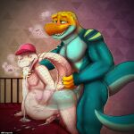  &lt;3 1:1 2021 4_fingers 5_fingers albino alligator alligatorid anal anal_penetration anthro anthro_on_anthro anthro_penetrated anthro_penetrating anthro_penetrating_anthro balls bed belly big_dom_small_sub big_penis blue_body blue_scales bodily_fluids breath butt clenched_teeth clothing collared_lizard common_collared_lizard crocodile crocodilian crocodylid cum cum_from_mouth cum_from_nose cum_in_mouth cum_in_nose cum_inflation cum_inside cum_on_bed cum_on_chest cum_on_stomach cum_through cum_while_penetrated cumshot curled_tail dialogue digital_media_(artwork) dominant dominant_anthro dominant_male duo ejaculation english_text erection feathers fingers foreskin from_behind_position furniture genital_fluids genitals green_eyes grey_body grey_scales grin hand_on_shoulder hand_on_stomach hand_on_tail hat hat_only headgear headgear_only headwear headwear_only hi_res huge_penis humanoid_genitalia humanoid_penis inflation internal lizard looking_at_another male male/male male_penetrated male_penetrating male_penetrating_male monroe_lehner mostly_nude non-mammal_balls nude one_eye_closed open_mouth orange_body orange_scales orgasm_face panting partially_retracted_foreskin penetration penile penile_penetration penis penis_in_ass penis_size_difference pink_body pink_clothing pink_hat pink_headwear pink_scales precum raised_tail red_eyes reptile saliva scales scalie sex shaded sharp_teeth shoulder_grab size_difference smaller_penetrated smile soft_shading standing_doggystyle submissive submissive_anthro submissive_male sweat sweatdrop tail_grab teeth teeth_showing text thick_penis tongue tongue_out tunguszka tunguszka_(character) vein veiny_penis white_body white_scales yellow_body yellow_feathers yellow_scales 