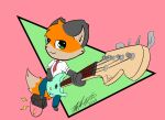  2020 anthro bass_guitar black_body black_fur bottomwear canid canine cheek_tuft clothed clothing cooper_(scratch21) determined digital_drawing_(artwork) digital_media_(artwork) facial_tuft fox fully_clothed fur green_eyes guitar head_tuft hi_res inner_ear_fluff jonnels male mammal musical_instrument orange_body orange_fur plucked_string_instrument red_fox scratch21 signature simple_background smile solo standing string_instrument tan_body tan_fur text topwear tuft 