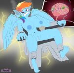  anthro bodily_fluids brain breasts electricity female friendship_is_magic genital_fluids genitals hasbro hi_res internal mind_break mind_control my_little_pony nude organs orgasm pdude pussy pussy_juice rainbow_dash_(mlp) reprogramming wire 