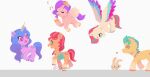  &lt;3 2021 animated cutie_mark danipenki earth_pony equid equine eyes_closed feathered_wings feathers female feral flying fur group hair hasbro hitch_trailblazer_(mlp) hooves horn horse izzy_moonbow_(mlp) jumping lagomorph leporid male mammal mlp_g5 musical_note my_little_pony open_mouth orange_body pegasus phone pink_body pipp_petals_(mlp) pony purple_body rabbit short_playtime simple_background smile sunny_starscout_(mlp) unicorn walk_cycle walking white_background white_body wings zipp_storm_(mlp) 