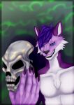  anthro bone daxus halfbody halloween hi_res holidays male portrait second_life skull solo zhekathewolf 