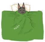  anthro bed bedding blanket blush brown_body brown_fur covering covering_self eyes_closed fart felid fur furniture gato_matero gato_matero&#039;s_fursona lying lying_on_bed male mammal on_back on_bed open_mouth open_smile pillow relaxing simple_background smile solo white_background 