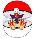 1:1 alpha_channel blitz_(gyro) blue_eyes countershading feral fire low_res male markings nintendo pok&eacute;ball pok&eacute;mon pok&eacute;mon_(species) purple_body quadruped quilava red_markings solo syri_(artist) tan_body video_games 