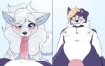 2021 5_fingers anthro blanca_(nicky_illust) blush border_collie breasts canid canine canis collie conditional_dnp dean_(drako1997) digital_media_(artwork) domestic_dog double_pov drako1997 duo eye_roll eyebrows eyelashes eyewear female female_pov fingers first_person_view genitals glasses hair herding_dog looking_at_viewer male male/female male_pov mammal nipples nordic_sled_dog oral pastoral_dog penetrating_pov penis receiving_pov samoyed sex sheepdog spitz tongue tongue_out 