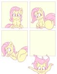  anthro anthrofied big_breasts breasts comic equid equine female fluttershy_(mlp) friendship_is_magic hair mammal my_little_pony nipples nude pink_hair snus-kun solo yellow_body 