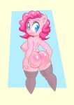  big_breasts big_butt breasts butt clothing equid equine female friendship_is_magic hasbro holding_butt legwear looking_back mammal my_little_pony pinkie_pie_(mlp) rear_view snus-kun solo thigh_highs 