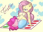  &lt;3 4:3 anthro anthro_on_anthro anthrofied big_breasts blue_eyes breasts clothing cunnilingus duo earth_pony equid equine female female/female fluttershy_(mlp) friendship_is_magic hair hand_on_breast hasbro horse humor legwear mammal meme my_little_pony navel nipples oral pink_body pink_hair pinkie_pie_(mlp) pony sex smile snus-kun thick_thighs thigh_highs twister vaginal wide_hips yellow_body 