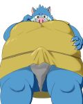  2021 4:5 anthro belly big_belly blue_body bulge clothing dragon_quest humanoid_hands kemono male mammal obese obese_male orc_(dragon_quest) orc_king_(dragon_quest) overweight overweight_male panthera7uncia simple_background solo square_enix suid suina sus_(pig) underwear video_games white_background white_clothing white_underwear wild_boar 