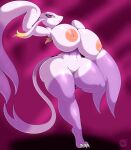  2021 anthro areola big_breasts big_butt breasts butt claws digital_media_(artwork) eyelashes female genitals hi_res huge_breasts looking_at_viewer mienshao navel nintendo nipples pok&eacute;mon pok&eacute;mon_(species) purple_eyes pussy solo suirano toe_claws video_games 