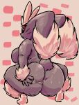  2021 absurd_res anthro anus big_breasts big_butt breasts butt crouching female hi_res kiseff lopunny nintendo nude pok&eacute;mon pok&eacute;mon_(species) red_eyes solo spread_butt spreading video_games 