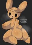  animal_crossing anthro big_breasts big_butt blush bodily_fluids breasts butt coco_(animal_crossing) ebi10000000000 female hi_res kneeling lagomorph leporid looking_at_viewer looking_back mammal nintendo nude rabbit simple_background slightly_chubby solo sweat thick_thighs video_games 