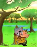  blush camp_lazlo cartoon_network duo elephant elephantid embrace forest foxywolxy french_kissing harold_(camp_lazlo) hi_res hug kissing male male/male mammal marine pinniped plant proboscidean raj_(camp_lazlo) ship tree vehicle walrus watercraft 