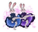  4pcsset absurd_res anthro bloomers blush bonnie_hopps bottomwear buckteeth can-can clothed clothing dancing daughter dipstick_ears disney duo feet female fur grey_body grey_fur hi_res judy_hopps lagomorph leporid looking_at_viewer mammal mature_female mother mother_and_child mother_and_daughter multicolored_body multicolored_ears open_mouth open_smile parent parent_and_child purple_eyes rabbit scut_tail short_tail simple_background skirt smile teeth two_tone_body underwear zootopia 