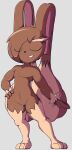  absurd_res anthro eyes_closed fur greepurl grin hand_on_hip hi_res long_ears lopunny male nintendo nude pok&eacute;mon pok&eacute;mon_(species) simple_background smile solo timothy_vladislaus video_games 