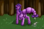  after_vore ambiguous_gender ambiguous_prey bone butt death disposal fatal_vore feces female female_pred feral feral_pred forest gyrotech hasbro hi_res my_little_pony open_mouth plant purple_body purple_eyes same_size_vore scat silent_e tatzlpony tree viv_(treetime) vore 