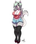  2020 5:6 anthro breasts canid canine canis cleavage clothed clothing digital_media_(artwork) dmaa1988 female fingers hair long_hair mammal open_mouth solo wolf 