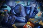  anthro butt digital_media_(artwork) hi_res maku purplelemons science_fiction shaded solo space spacesuit zerosuit 