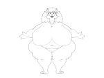  absurd_res anthro areola bead_necklace belly big_belly big_breasts black_and_white breasts catty_(undertale) cellulite chubby_cheeks claws curvy_figure deep_navel deltarune domestic_cat dorkass ear_piercing ear_ring fangs felid feline felis female flabby_arms front_view genitals hair hi_res huge_breasts huge_hips huge_thighs hyper hyper_breasts jewelry lips lipstick looking_at_viewer makeup mammal markings mascara mole_(marking) monochrome morbidly_obese morbidly_obese_anthro morbidly_obese_female navel necklace nipples nude obese obese_anthro obese_female open_mouth open_smile overweight overweight_anthro overweight_female piercing pussy simple_background smile solo standing t-pose thick_bottom_lip thick_thighs undertale_(series) video_games voluptuous wide_hips 