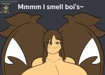  anthro big_breasts breasts bust_portrait clothed clothing elderly_female female huge_breasts humanoid igphhangout mandy_(igph) mature_female mawile mega_evolution mega_mawile meme nintendo pok&eacute;mon pok&eacute;mon_(species) portrait solo text topless twintails_(hairstyle) video_games 