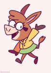  anthro asinus baba_looey black_eyes brown_body brown_hair donkey equid equine eyelashes eyewear female glasses hair hanna-barbera hi_res jellystone_(hbo_max) long_ears mammal open_mouth open_smile sleepynook smile solo tan_body the_quick_draw_mcgraw_show tongue toony walking 