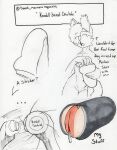  anthro black_and_white comic english_text felid feline felis female head_tuft hi_res humanoid kendall_(wastester) lube_drip mammal monochrome nude penetrable_sex_toy sex_toy solo text text_box tuft wastester 