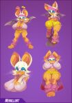 absurd_res anthro big_breasts big_butt bodily_fluids breasts butt chiropteran cleavage clothed clothing female hi_res mammal negullust purple_background rouge_the_bat sega simple_background solo sonic_the_hedgehog_(series) sweat 