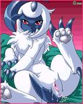  absol anus blush claws furry g-sun horn lowres pawpads pokemon pussy red_eyes tail 