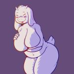  1:1 absurd_res anthro big_breasts boss_monster bovid breast_squish breasts caprine female hi_res mammal pubes simple_background slightly_chubby solo squish toriel undertale undertale_(series) video_games wisty 