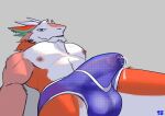  absurd_res anthro avie aviesergal blue_clothing blue_underwear bodily_fluids clothed clothing ear_piercing english_text foreskin fur genital_fluids genitals green_body green_fur half-erect hi_res ineffective_clothing looking_at_viewer male nipple_piercing nipples orange_body orange_fur partially_clothed penis piercing precum sergal simple_background solo text translucent translucent_clothing translucent_underwear underwear white_body white_fur 