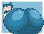  anthro bent_over big_butt breasts butt cyandrive98 eyes_closed female hand_on_face hi_res huge_butt hyper hyper_butt looking_back mammal multicolored_body nintendo nude open_mouth pok&eacute;mon pok&eacute;mon_(species) rear_view snorlax solo thick_thighs two_tone_body video_games wide_hips 